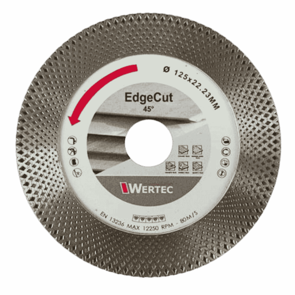 Tarcze diamentowa EDGECUT 125x22,23 WERTEC - EDGEC