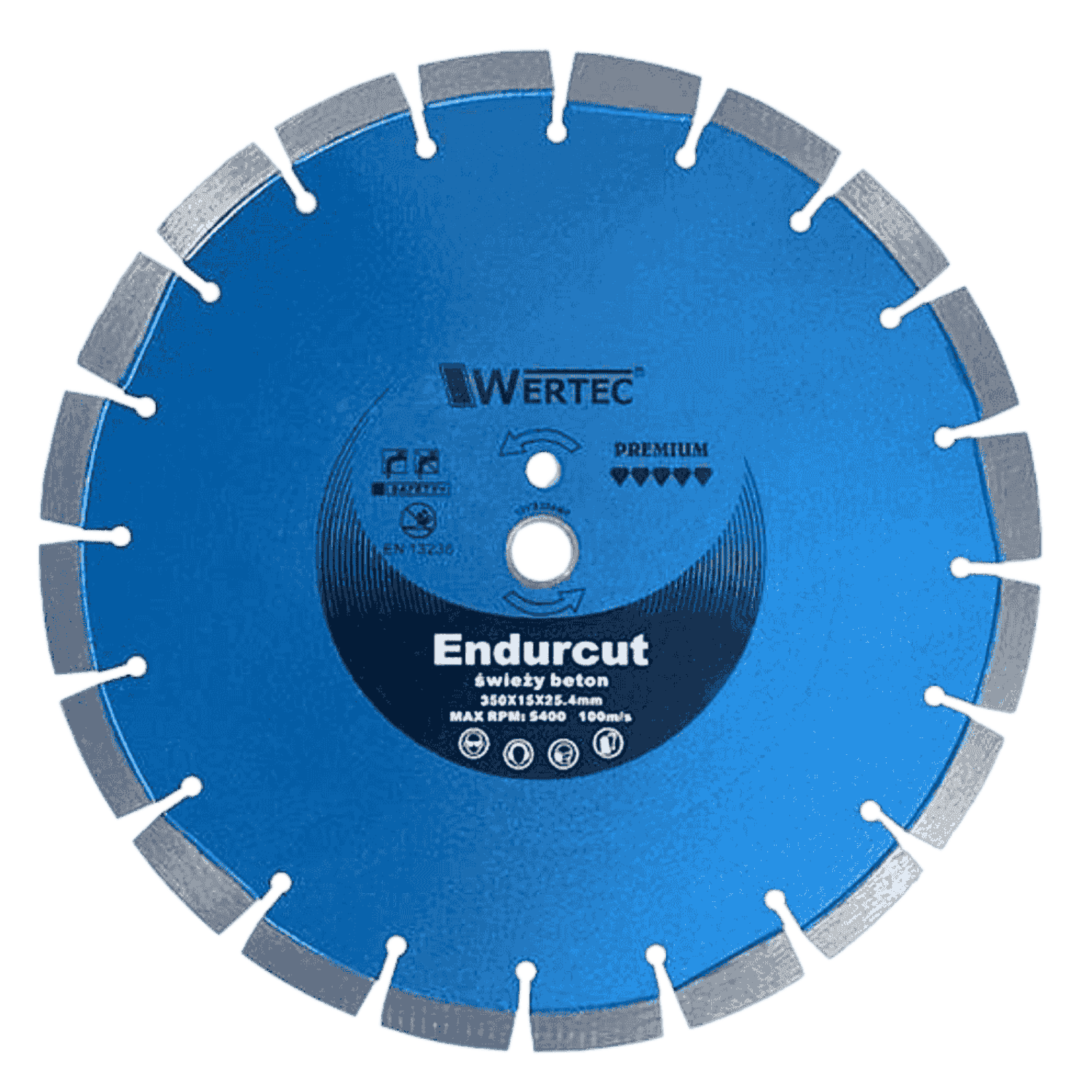 Tarcza diamentowa ENDURCUT 350x15x25,4mm świeży be