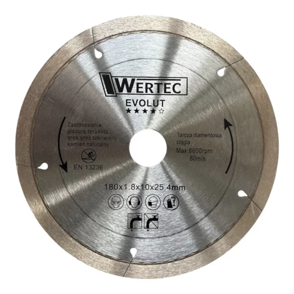 Tarcza diamentowa EVOLUT 180MMx1.8x10 x 25,4 - EVO