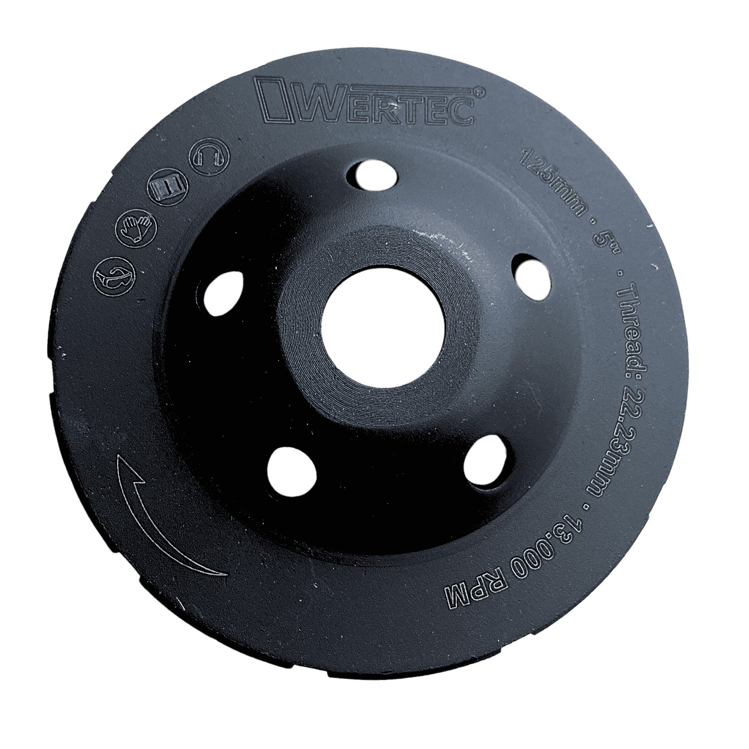 Tarcza do szlifowania podwójna 125x22,23 TOOLMAN - - obrazek 2