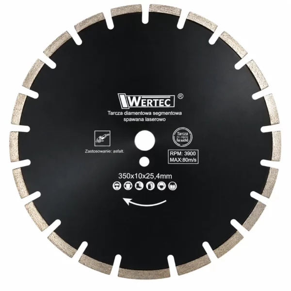 TARCZA DIAMENTOWA  350 MM DO ASFALT LASER WERTEC -