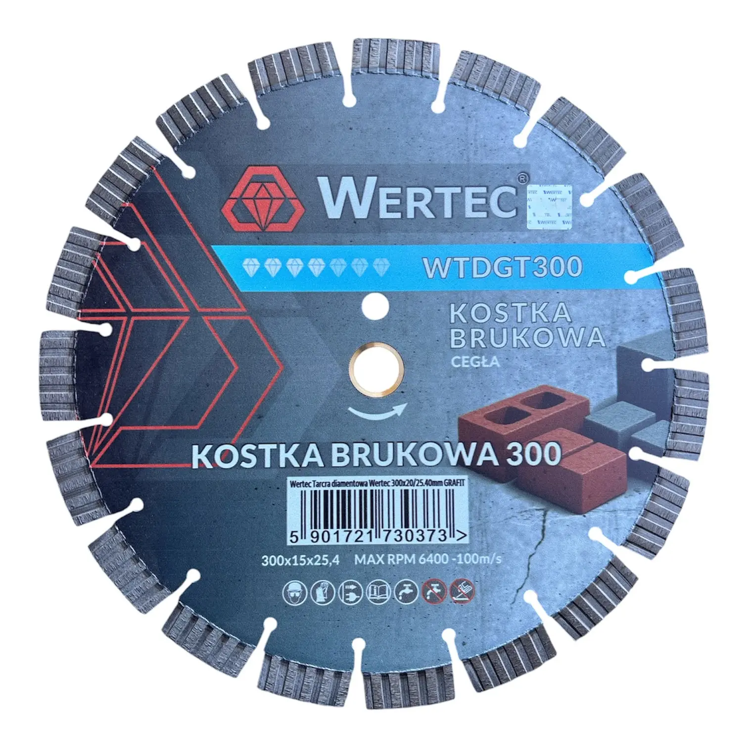 Tarcza diam. 300x25,4x15mm GRAFIT TURBO WTDGT300 WERTEC